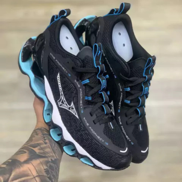 Mizuno Wave Prophecy 13 - Preto/ Azul Claro